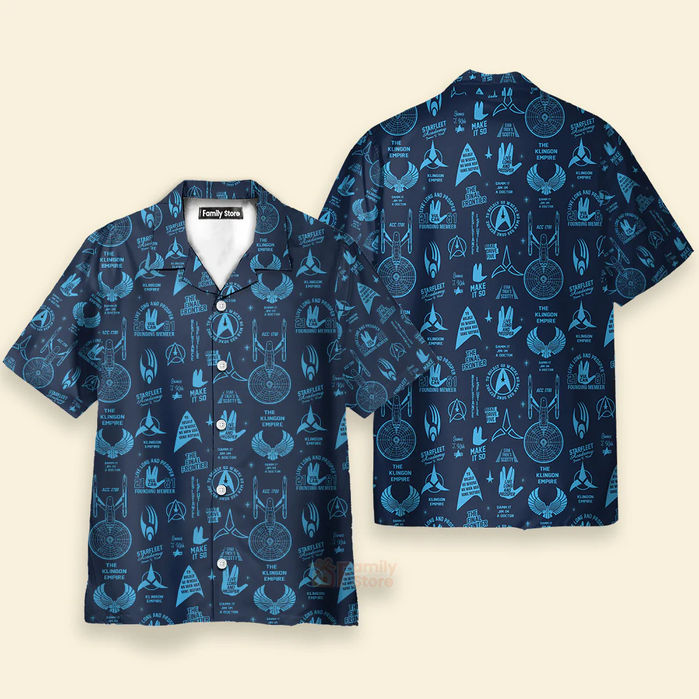 Trekkie SaTr Pattern Hawaiian Shirt - Image 2