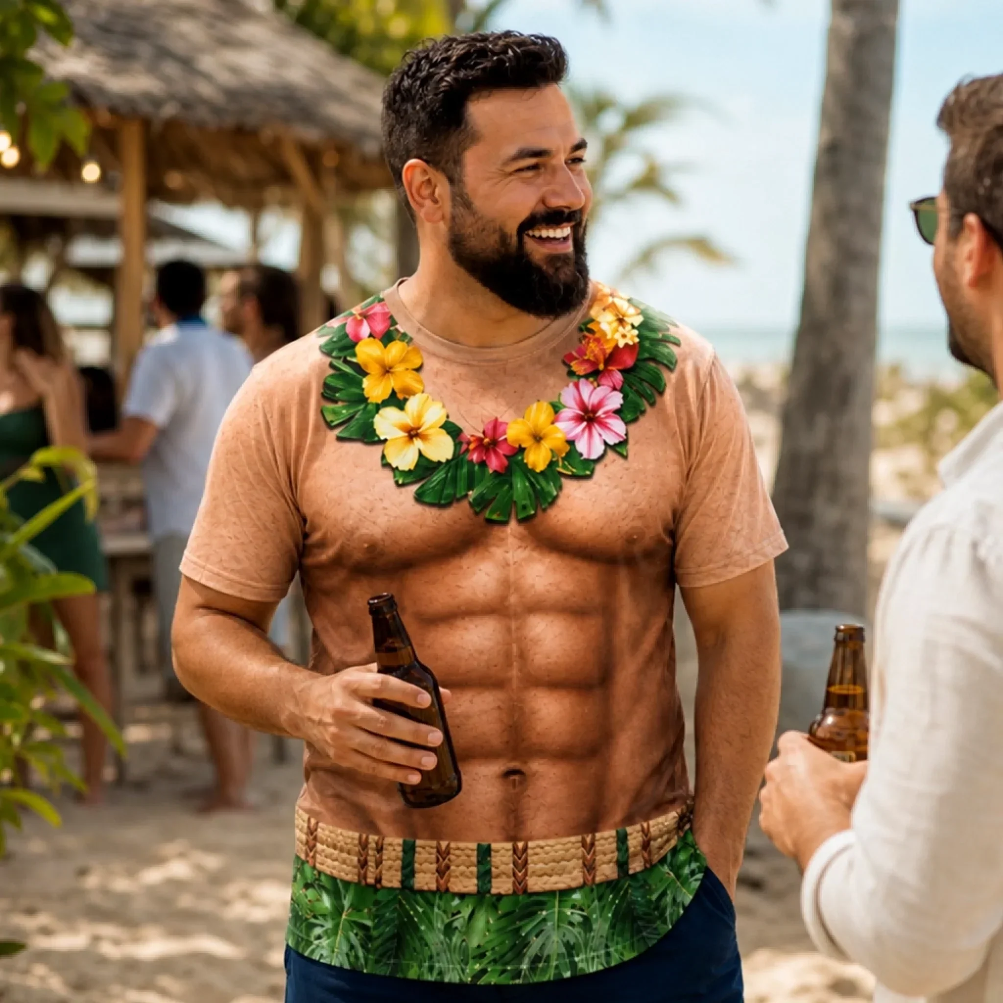 Custom Funny Tropical Beach Style Summer Trip - Personalized All Over Shirt - Gifts For Men, Husband, Dad - Image 3