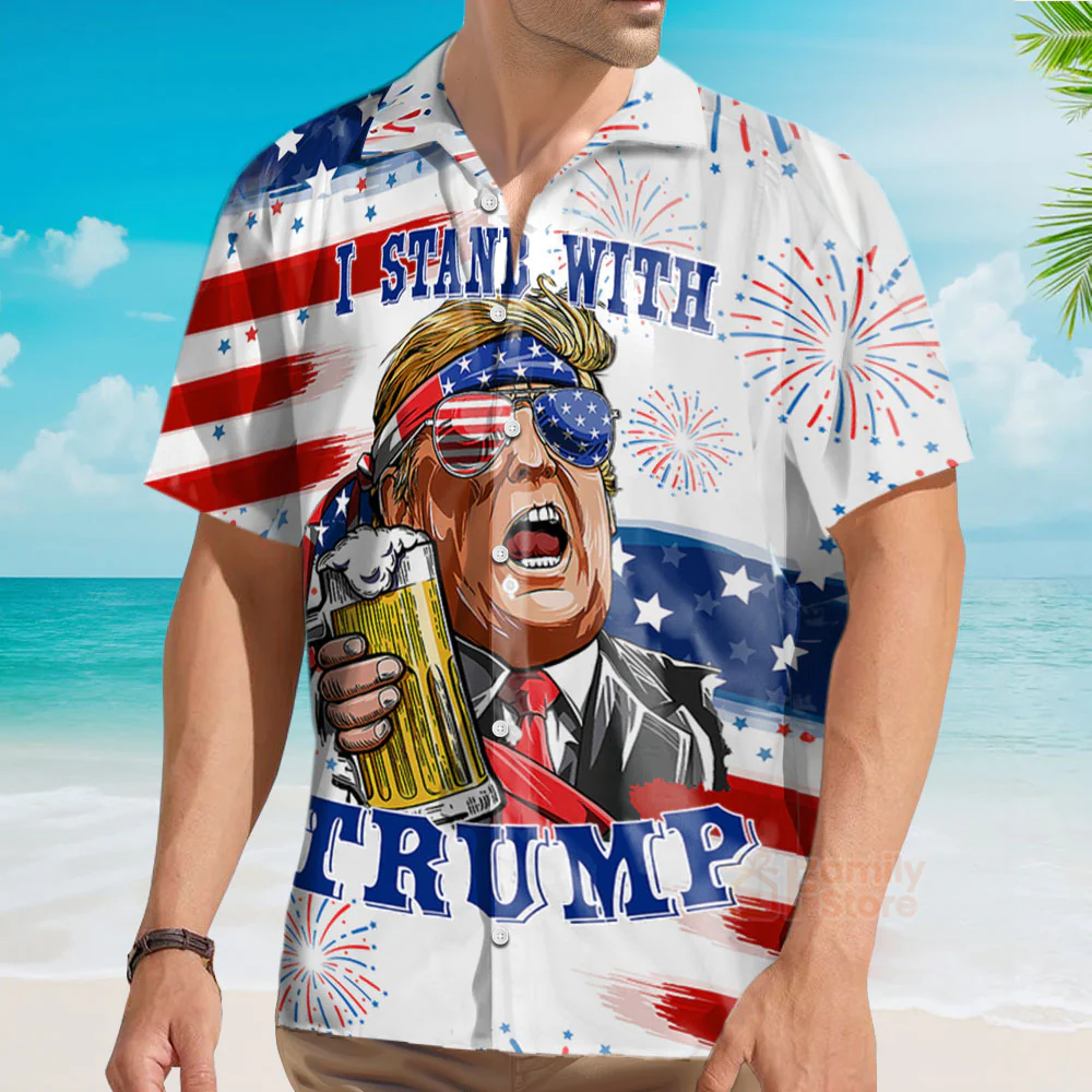 Trump Make America Great Again Trump Independence Day Hawaii Shirt - Image 3