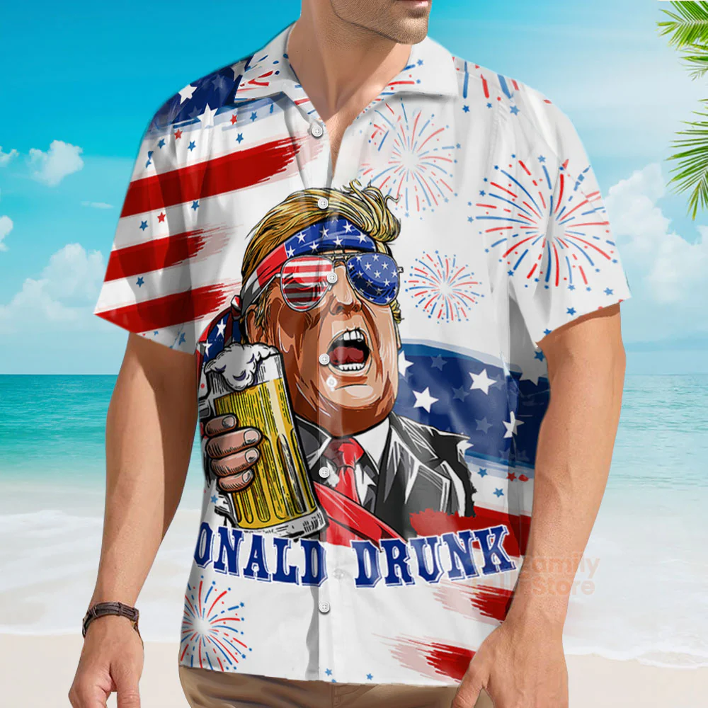 Trump Make America Great Again Trump Independence Day Hawaii Shirt - Image 4