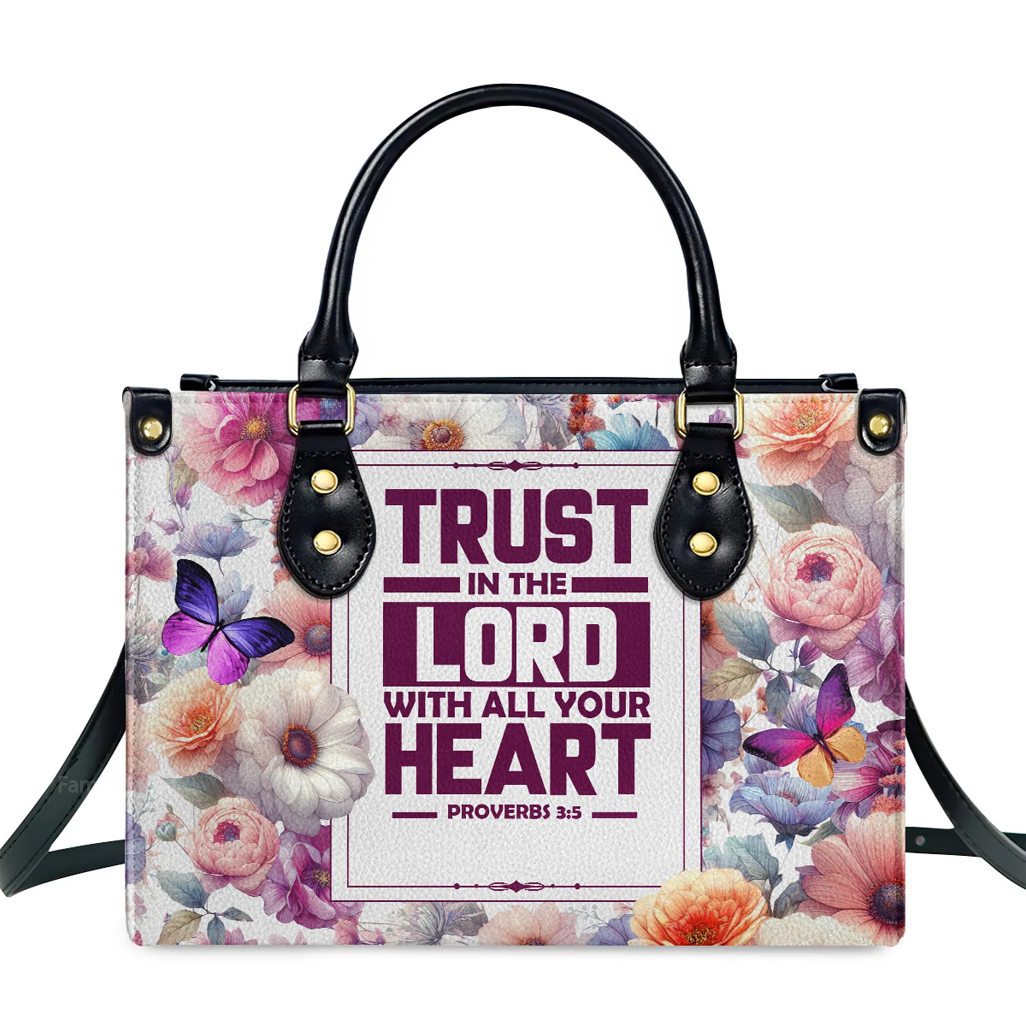 Trust In The Lord - Unique Personalized Leather Handbag - AT4081237 - Image 2