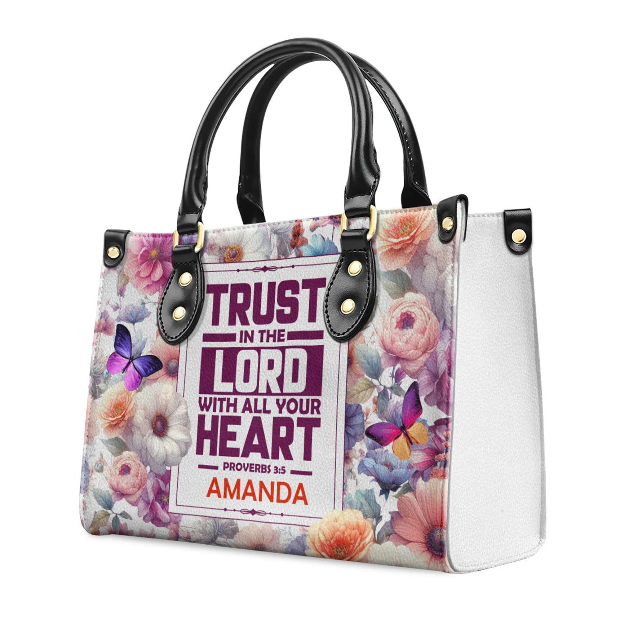 Trust In The Lord - Unique Personalized Leather Handbag - AT4081237 - Image 3