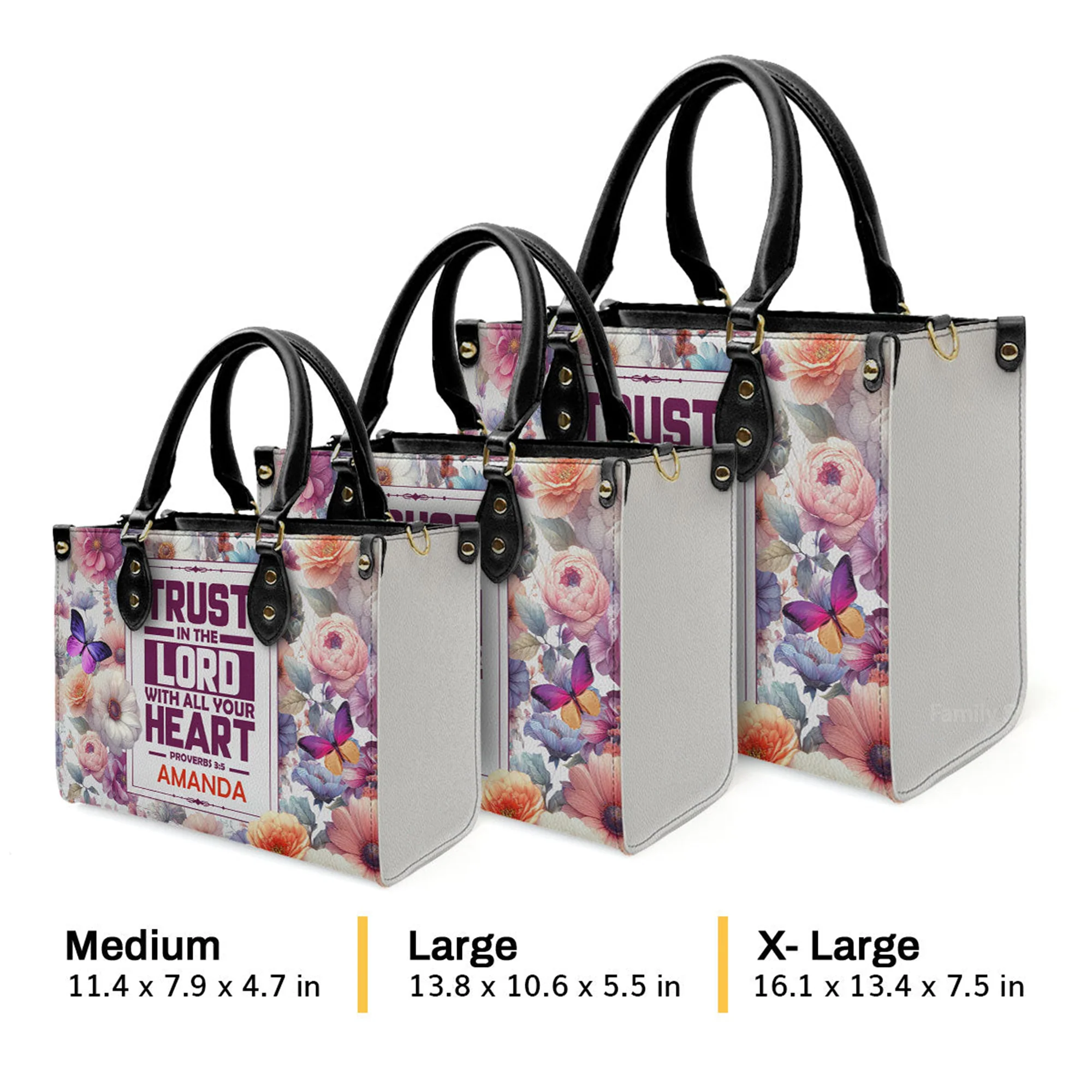 Trust In The Lord - Unique Personalized Leather Handbag - AT4081237 - Image 4