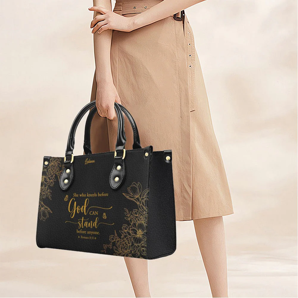 Trust In The Lord With All Your Heart - Personalized Leather Handbag - Gift For Her HL128 - Image 2