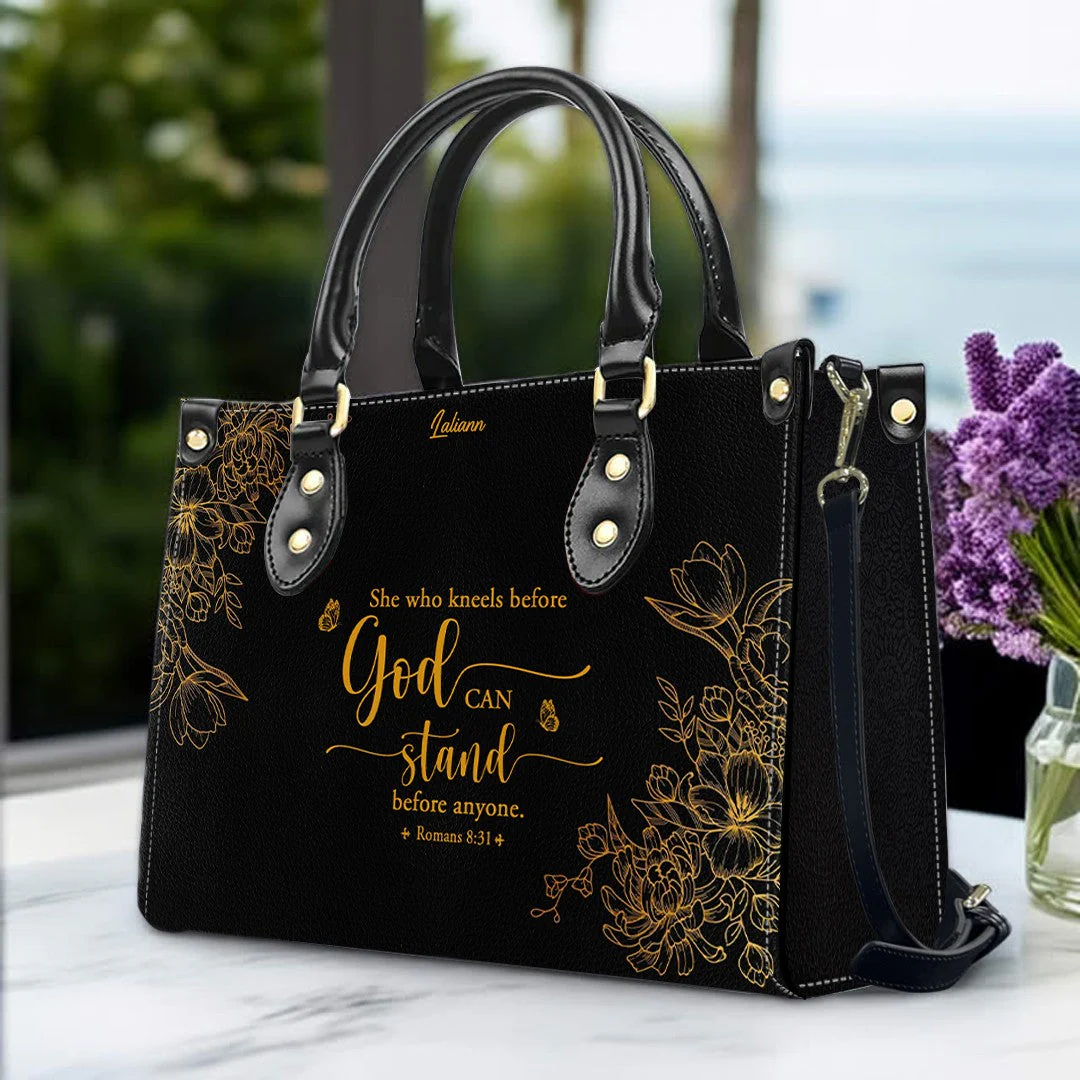 Trust In The Lord With All Your Heart - Personalized Leather Handbag - Gift For Her HL128 - Image 3