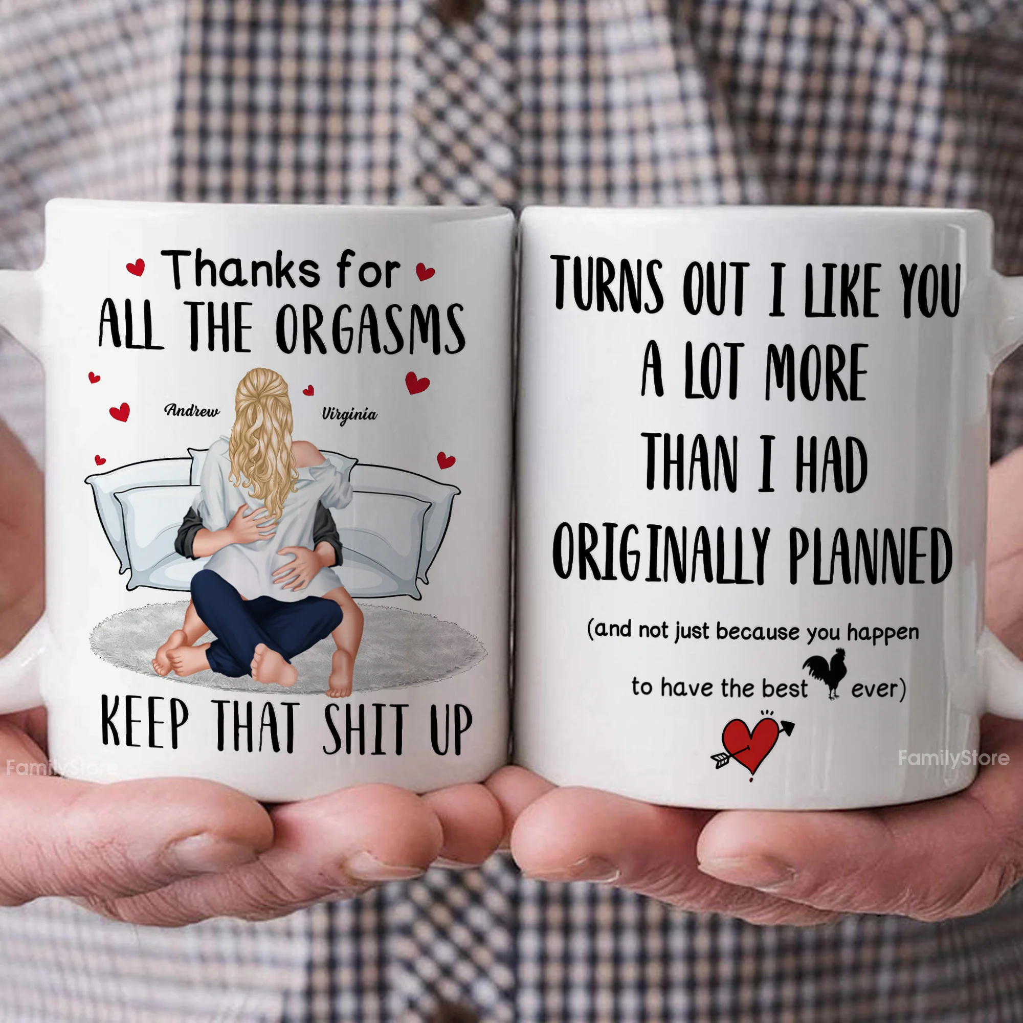 Turns Out I Like You A Lot More Than I Had Originally Planned - Personalized Ceramic Mug - Gift For Couple, Husband Wife - CL28 NH96 - Image 2
