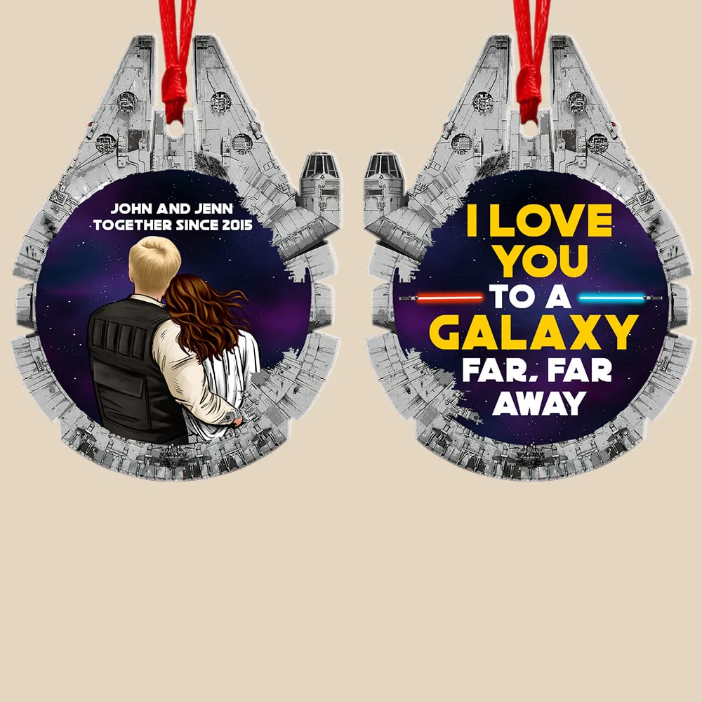 Stwa Love You Far Far Away - Personalized Acrylic Ornament - Gift For Couples | CL19 TD118 - Image 2