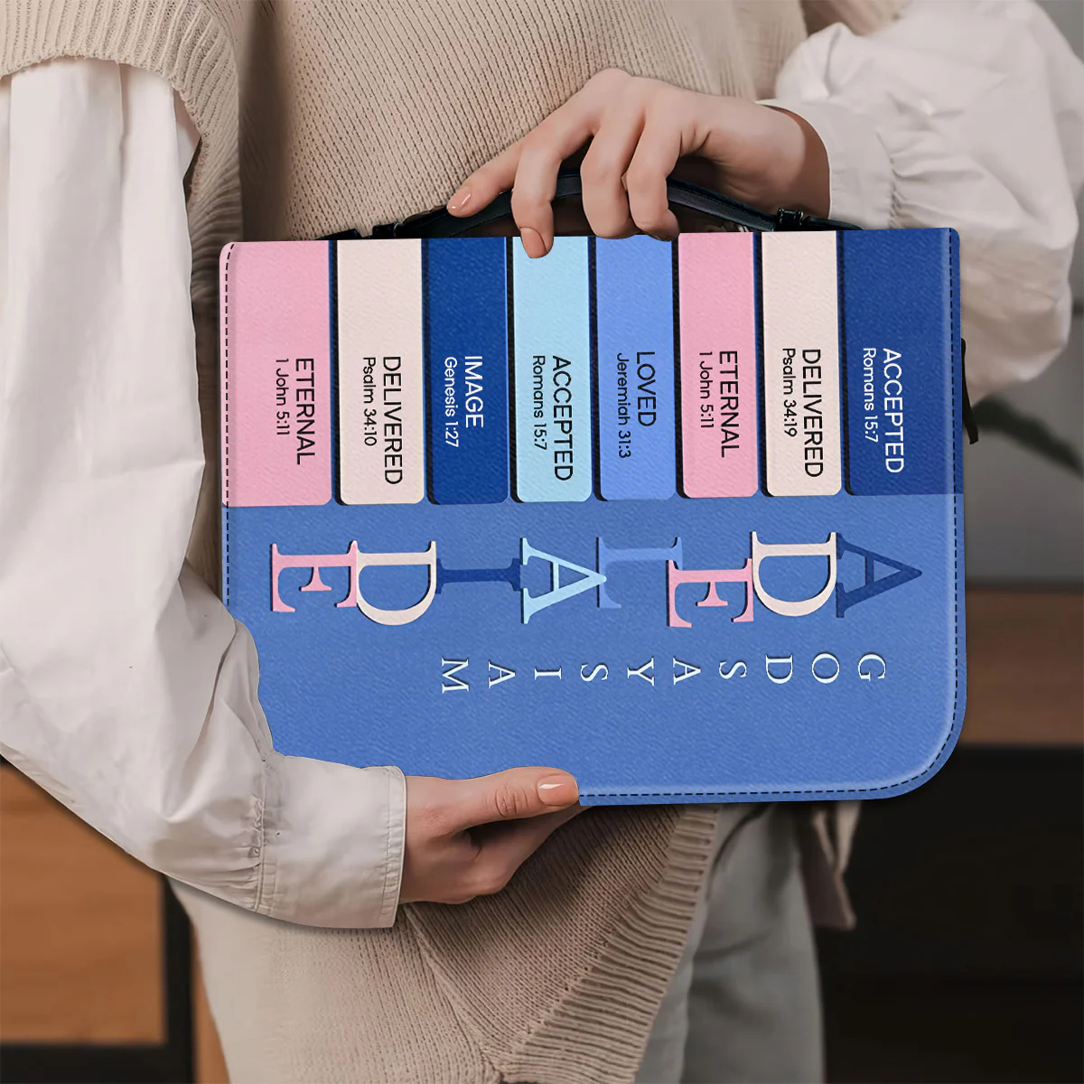 Uncover The Sacred Meaning Of Your Name - Personalized Bible Cover | YMQ Blue - Image 4
