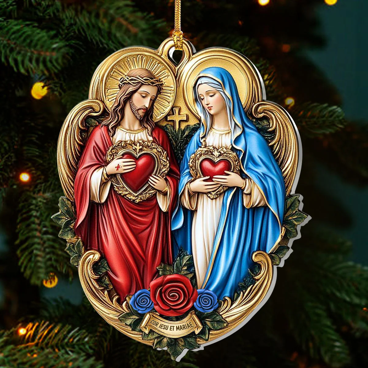 United In Divine Love - 1-Layer Acrylic Ornament HL128