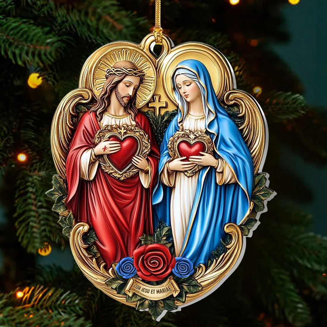 United In Divine Love - 1-Layer Acrylic Ornament HL128 - Image 3