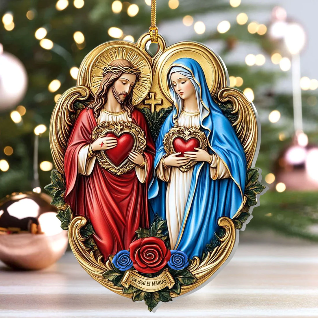 United In Divine Love - 1-Layer Acrylic Ornament HL128 - Image 4