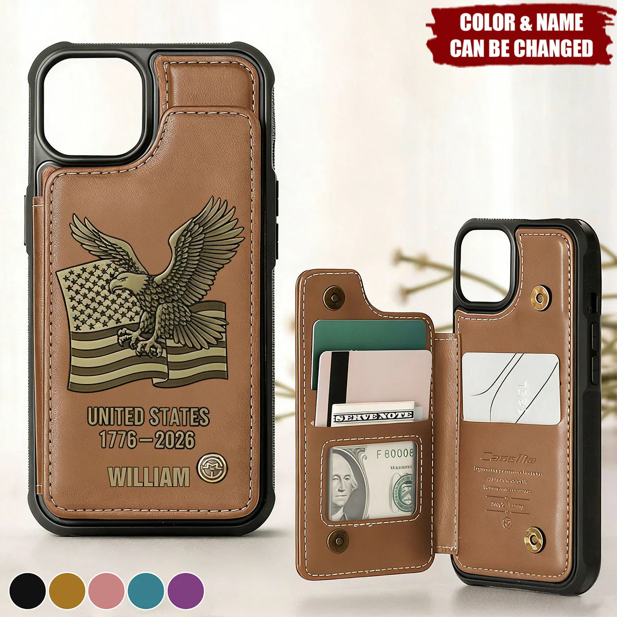United State 250th Anniversary - Wallet Phone Case - Gift For Patriotic | HN02 - Image 2