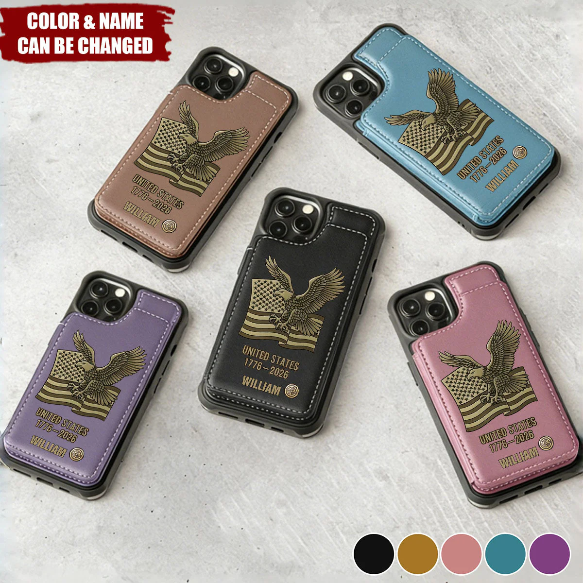 United State 250th Anniversary - Wallet Phone Case - Gift For Patriotic | HN02 - Image 3