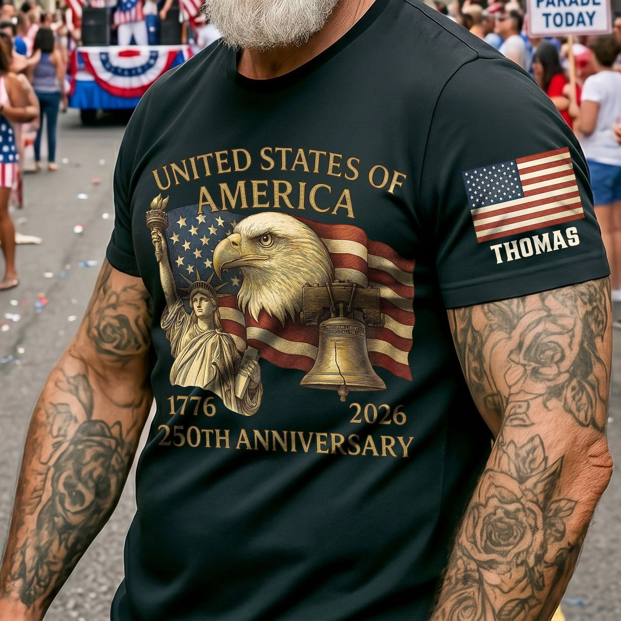 United State Of America 250th Anniversary - Personalized Shirt - Gift For Patriots