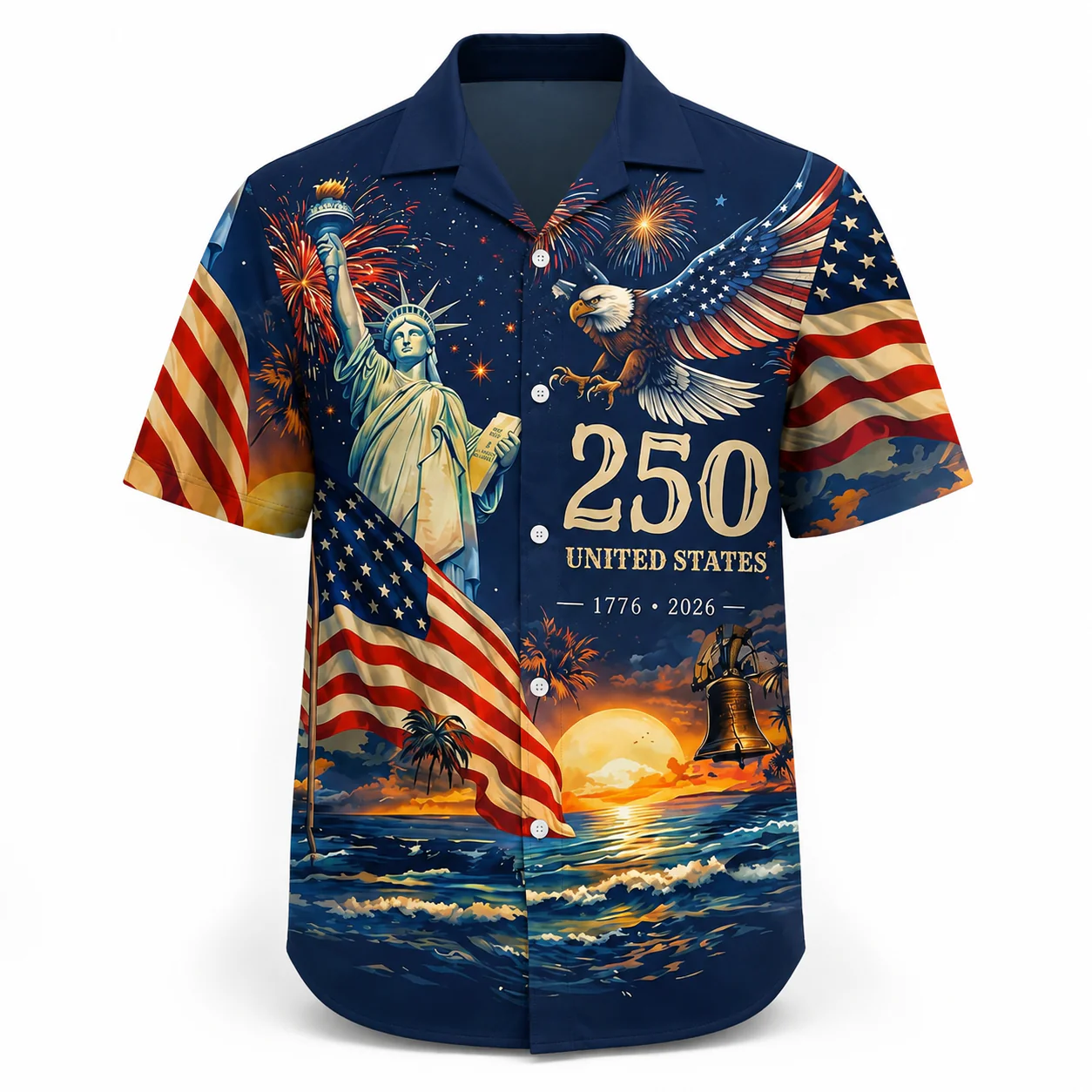 United States 250th Anniversary - Personalized Hawaiian Shirt - Gift For Men, Patriots - Image 4
