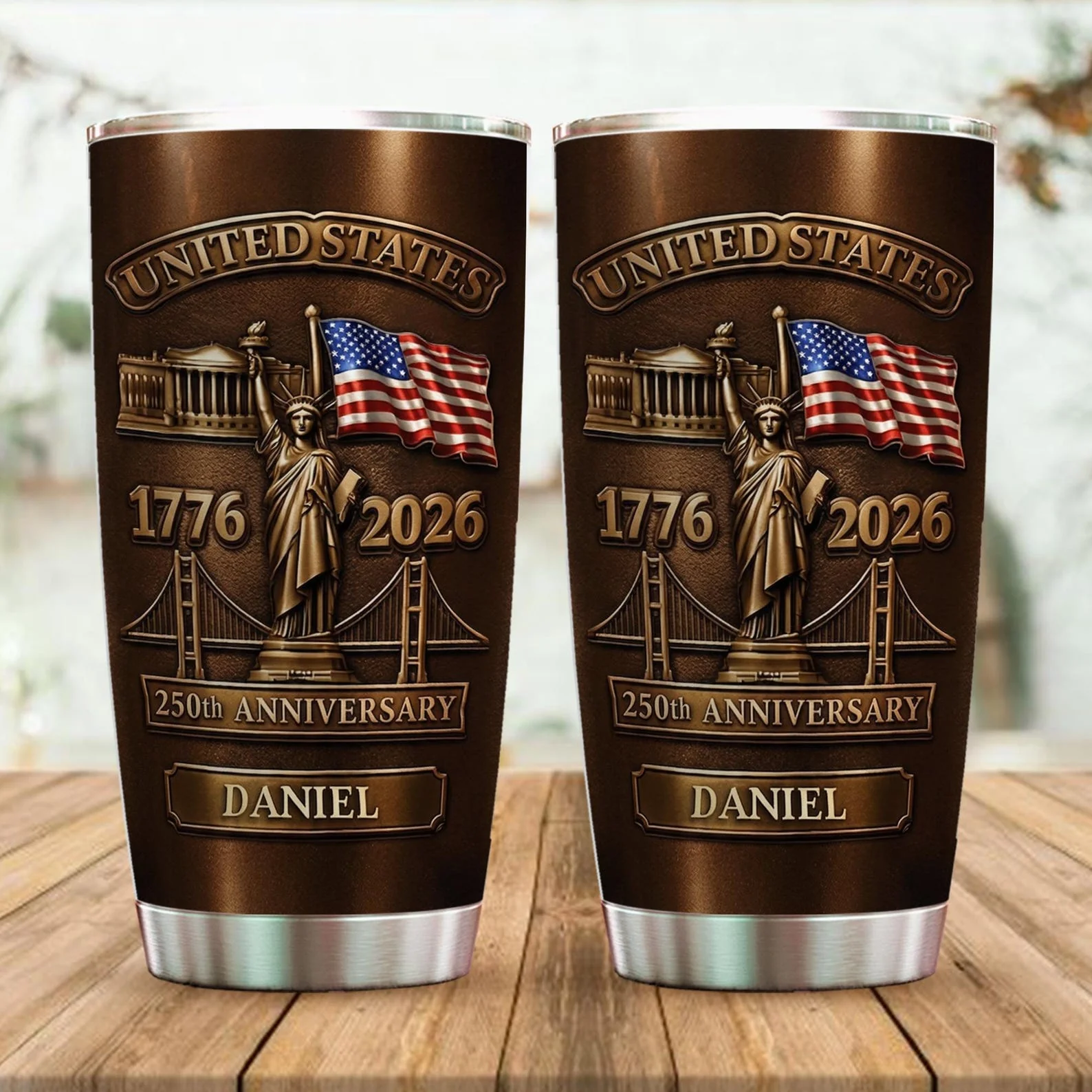United States 250th Anniversary - Personalized Tumbler - Gift For Patriotic