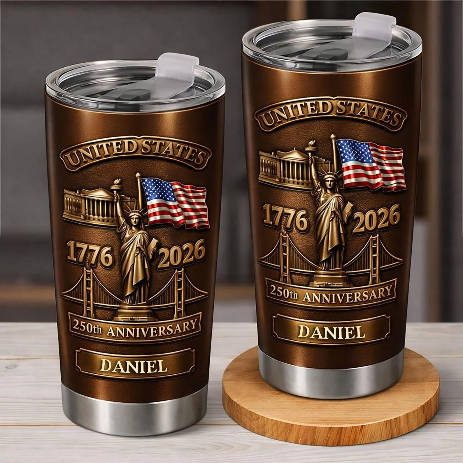 United States 250th Anniversary - Personalized Tumbler - Gift For Patriotic - Image 2