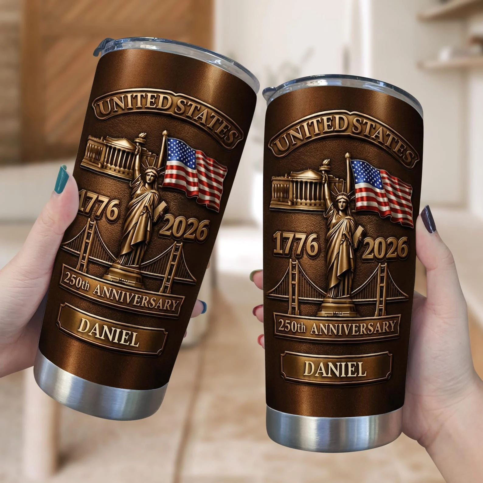 United States 250th Anniversary - Personalized Tumbler - Gift For Patriotic - Image 3