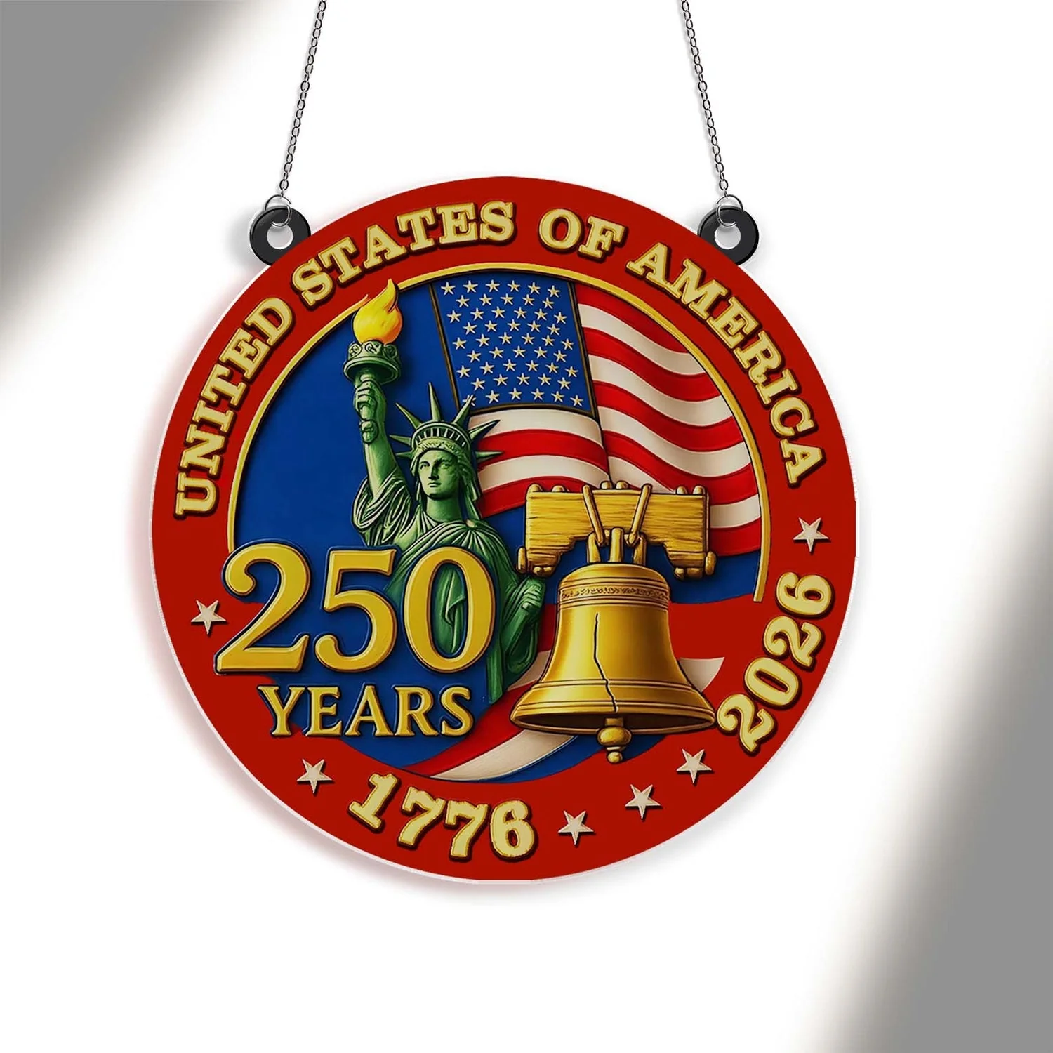 United States 250th Anniversary - Window Hanging Suncatcher - Patriotic Gift For Family HN02 - Image 2