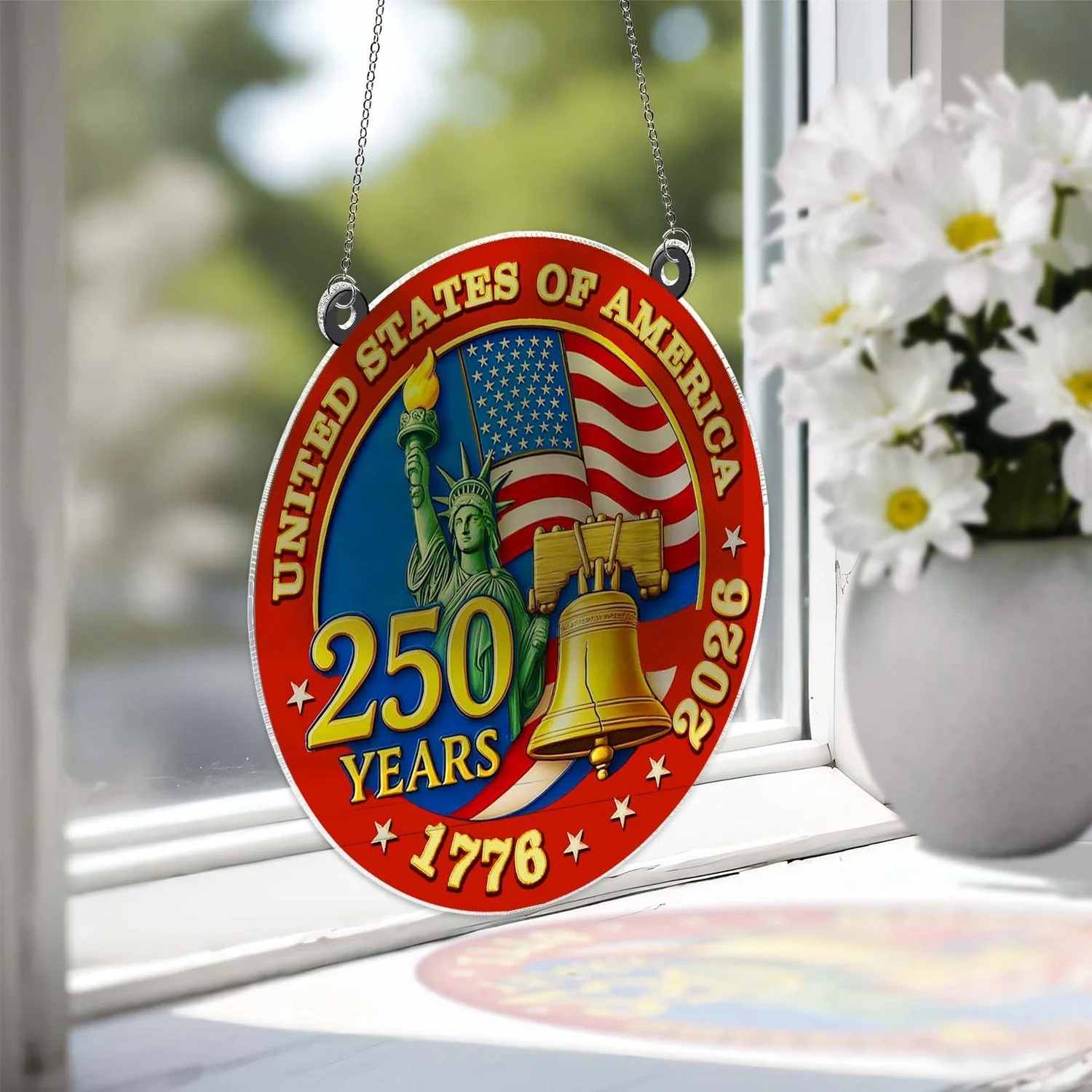 United States 250th Anniversary - Window Hanging Suncatcher - Patriotic Gift For Family HN02 - Image 3