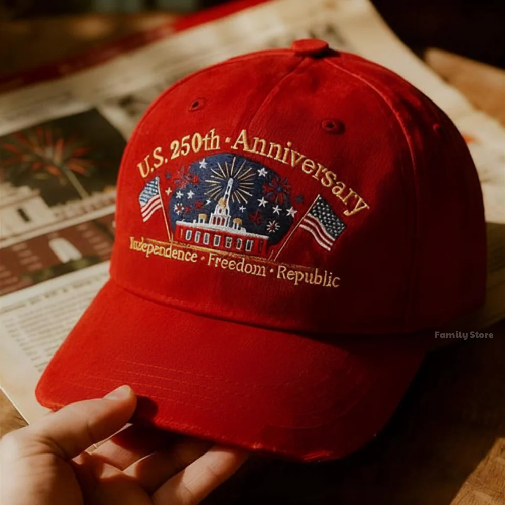 U.S 250th Anniversary - Embroidered Cap - Gift For Patriotic | HN02
