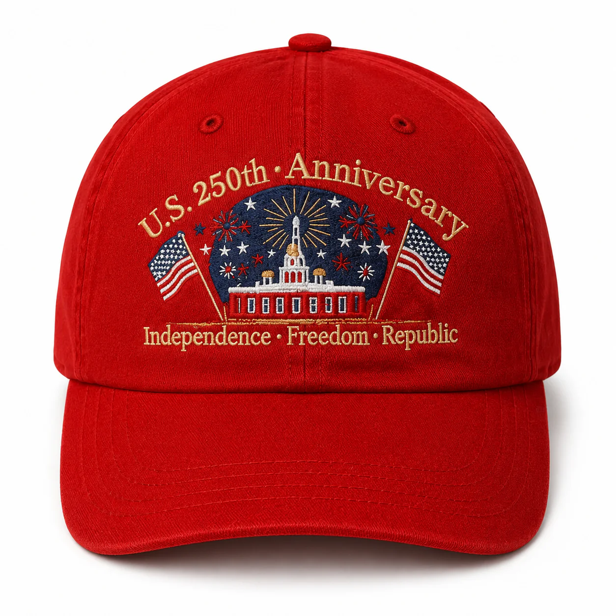 U.S 250th Anniversary - Embroidered Cap - Gift For Patriotic | HN02 - Image 6