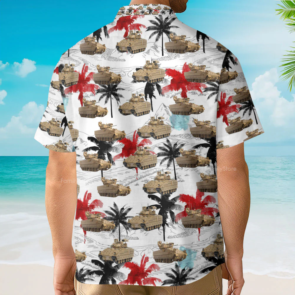 US Army M2A3 Bradley Hawaiian Shirt - Image 3