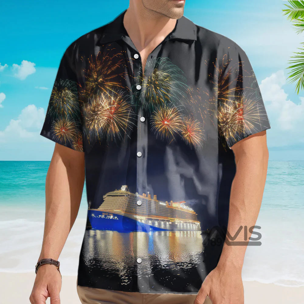 Us Cruise Mardi Gras 4Th Of July - Hawaiian Shirt - Image 3