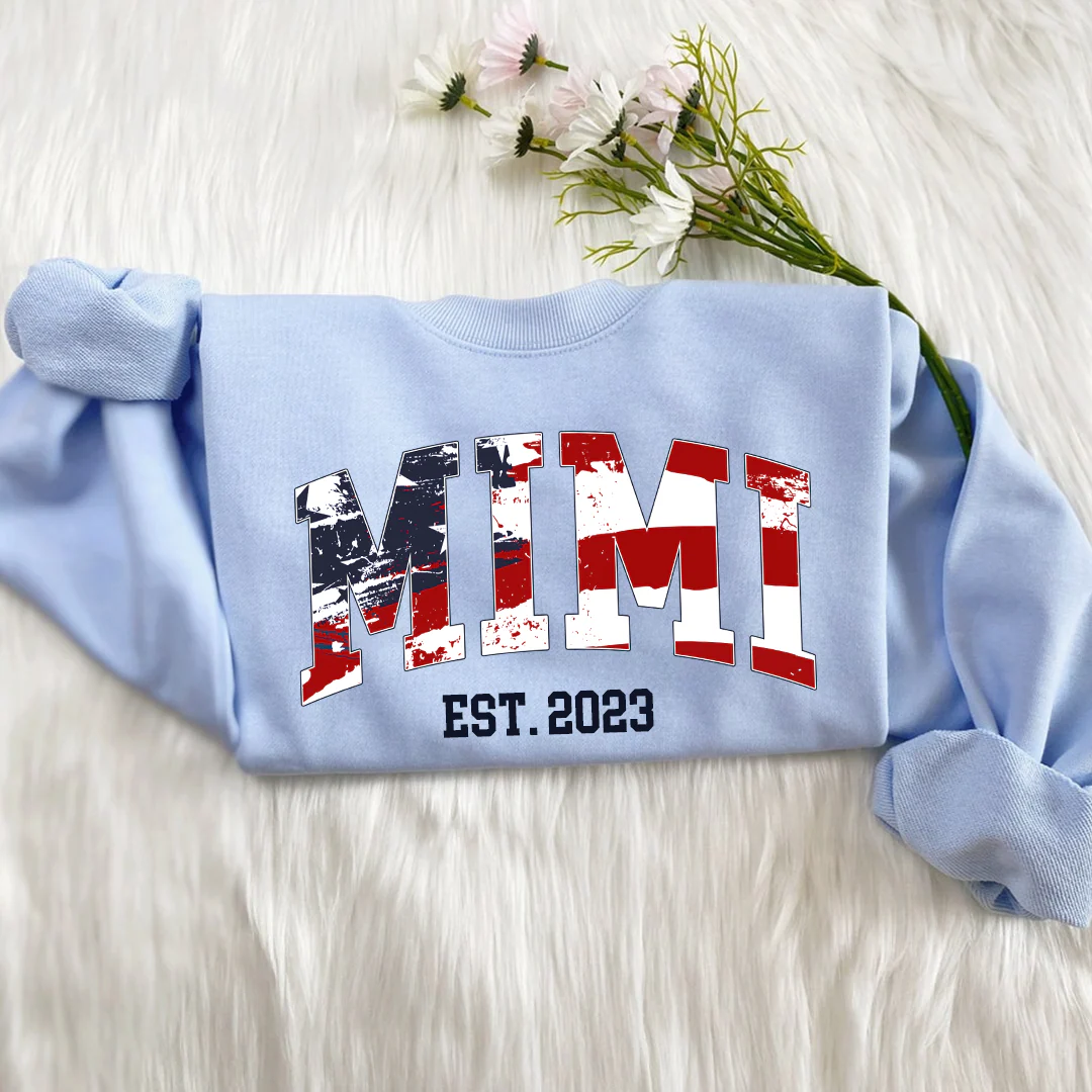US Flag With Grandkids Names - Personalized All Over Shirt - Gift For Grandma, Mom - Image 4