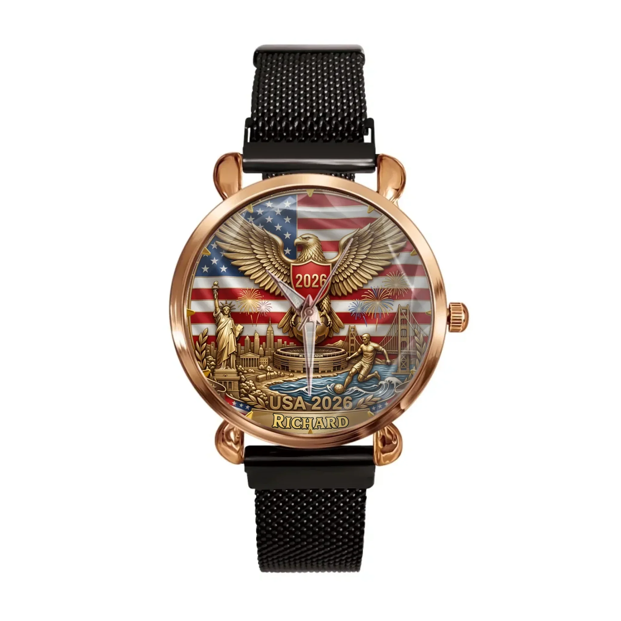 USA 2026 Soccer MetLife Stadium - Personalized Hand Watch - Gift For Patriots, Soccer Fans - Image 13