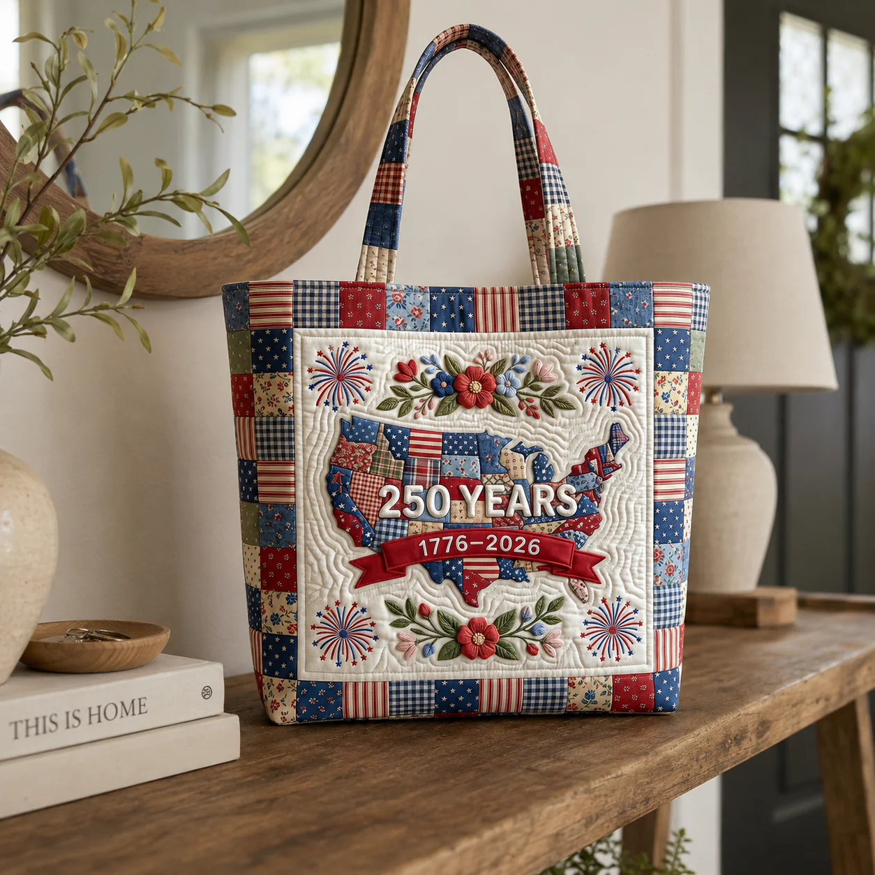USA 250 Years Anniversary - Personalized Patriotic Quilted Tote Bag - Gift For Her, Patriots - Image 6
