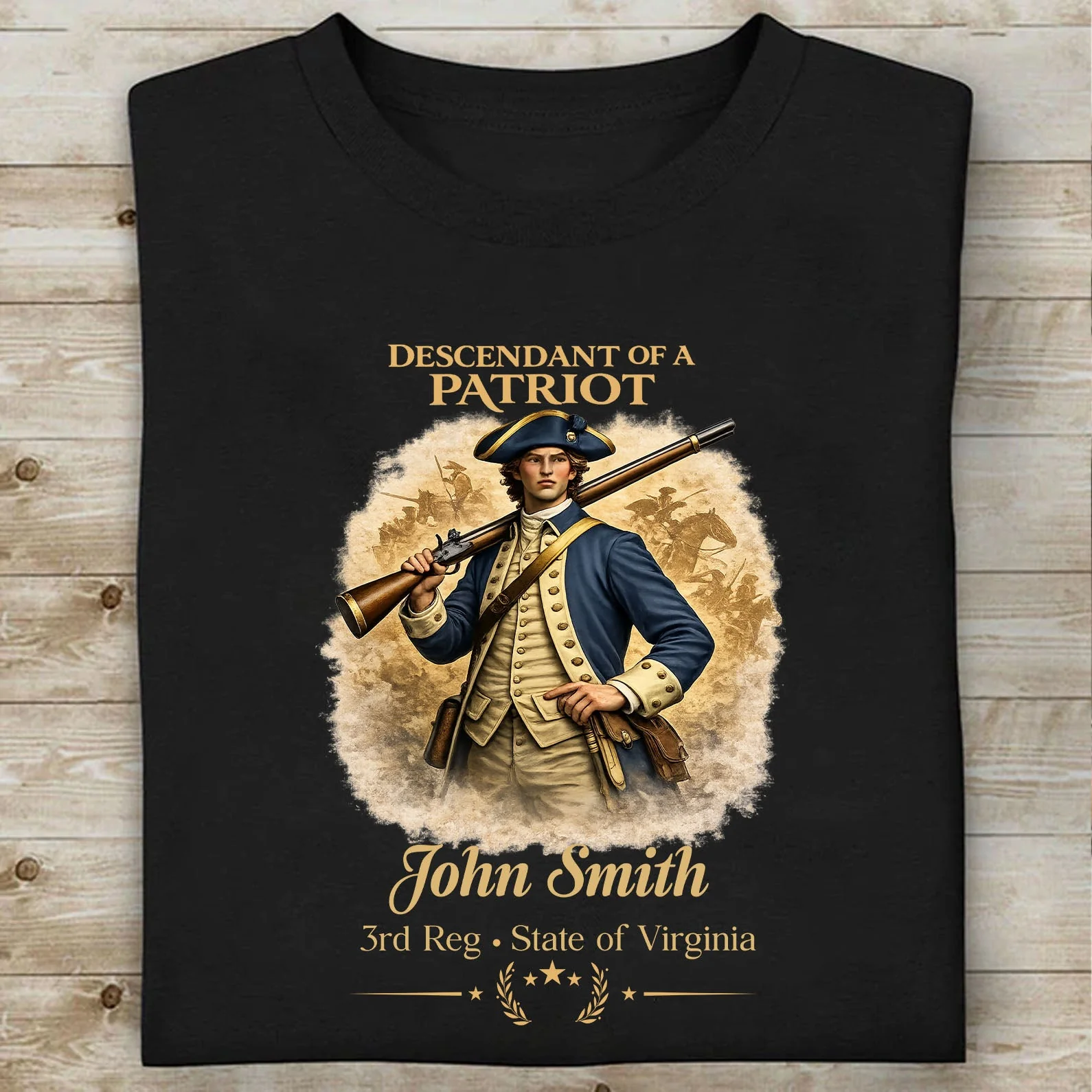 USA 250 Years Of Freedom Descendant Of A Patriot - Personalized Shirt - Gift For Patriots