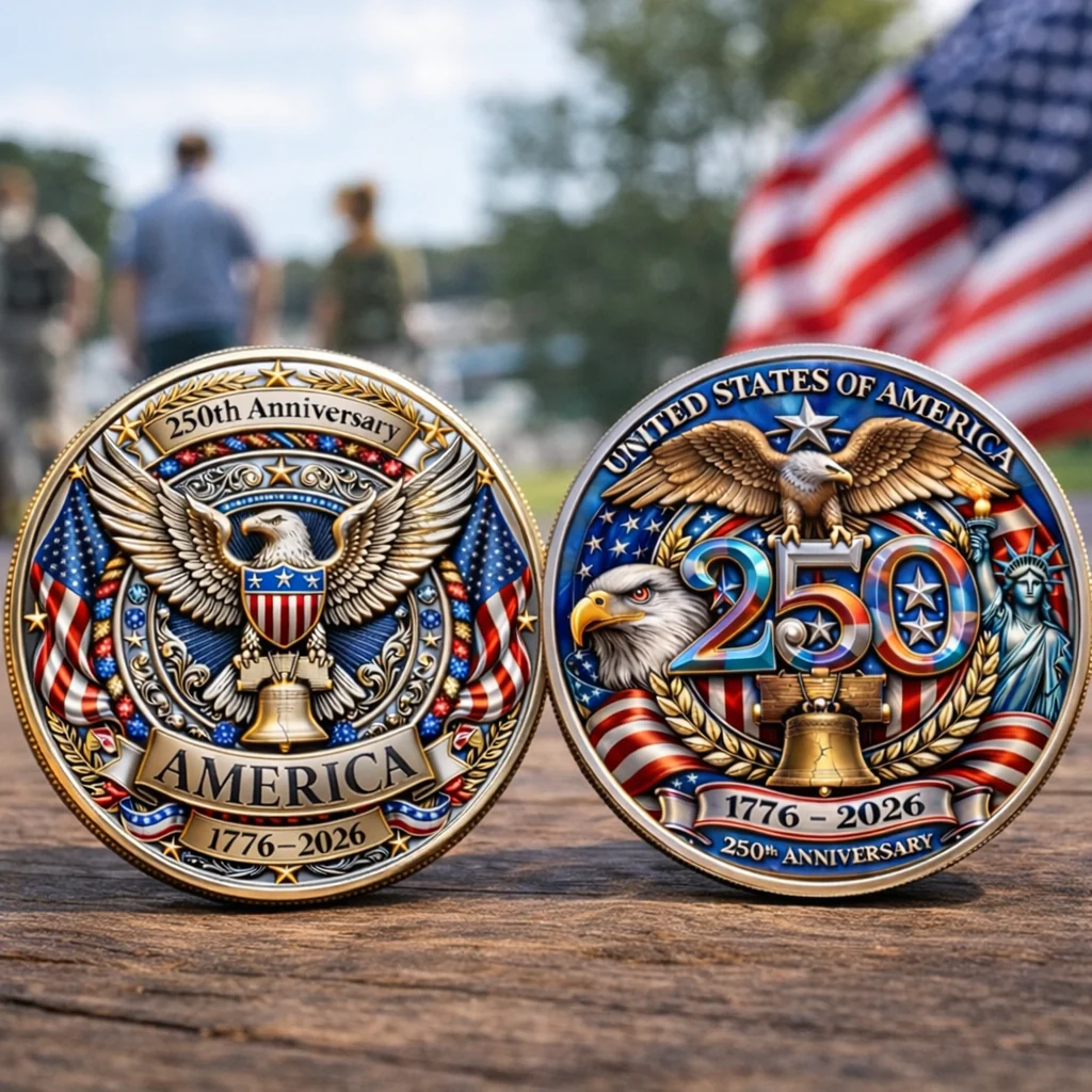 USA 250 Years Of Freedom Limited Edition - Commemorative Coin - Gift For Patriotic