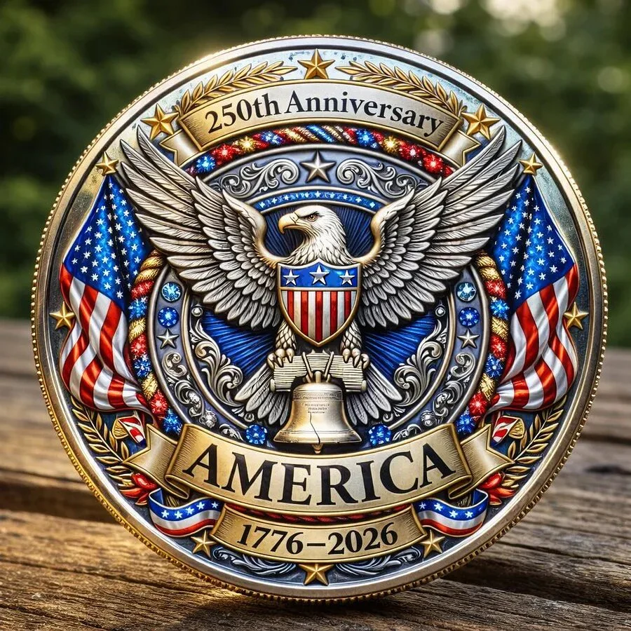 USA 250 Years Of Freedom Limited Edition - Commemorative Coin - Gift For Patriotic - Image 2