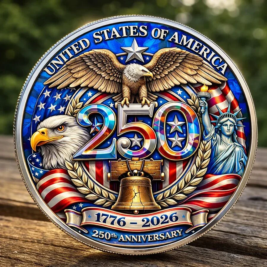 USA 250 Years Of Freedom Limited Edition - Commemorative Coin - Gift For Patriotic - Image 3
