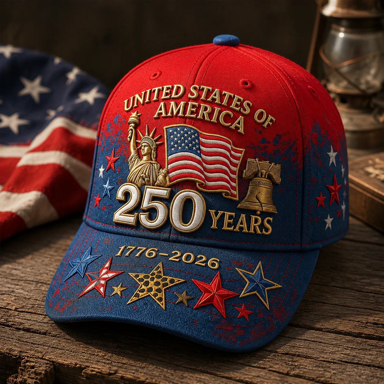 USA 250 Years Of Freedom - Personalized Classic Cap - Gifts For Patriots - Image 2