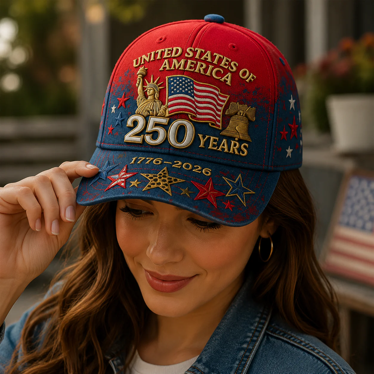 USA 250 Years Of Freedom - Personalized Classic Cap - Gifts For Patriots - Image 4