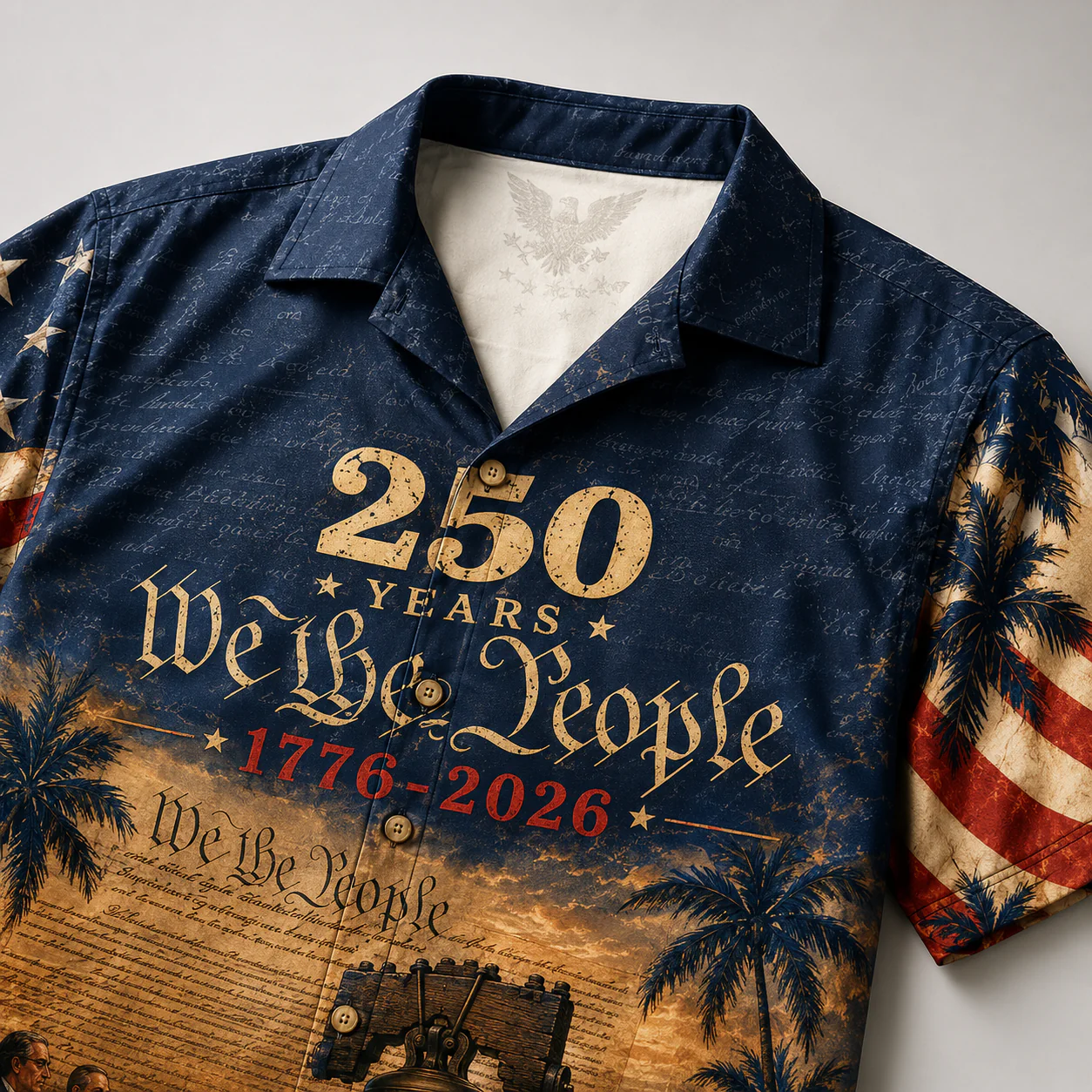 USA 250 Years Of Freedom We The People - Personalized Hawaiian Shirt - Gift For Men, Patriots - Image 2