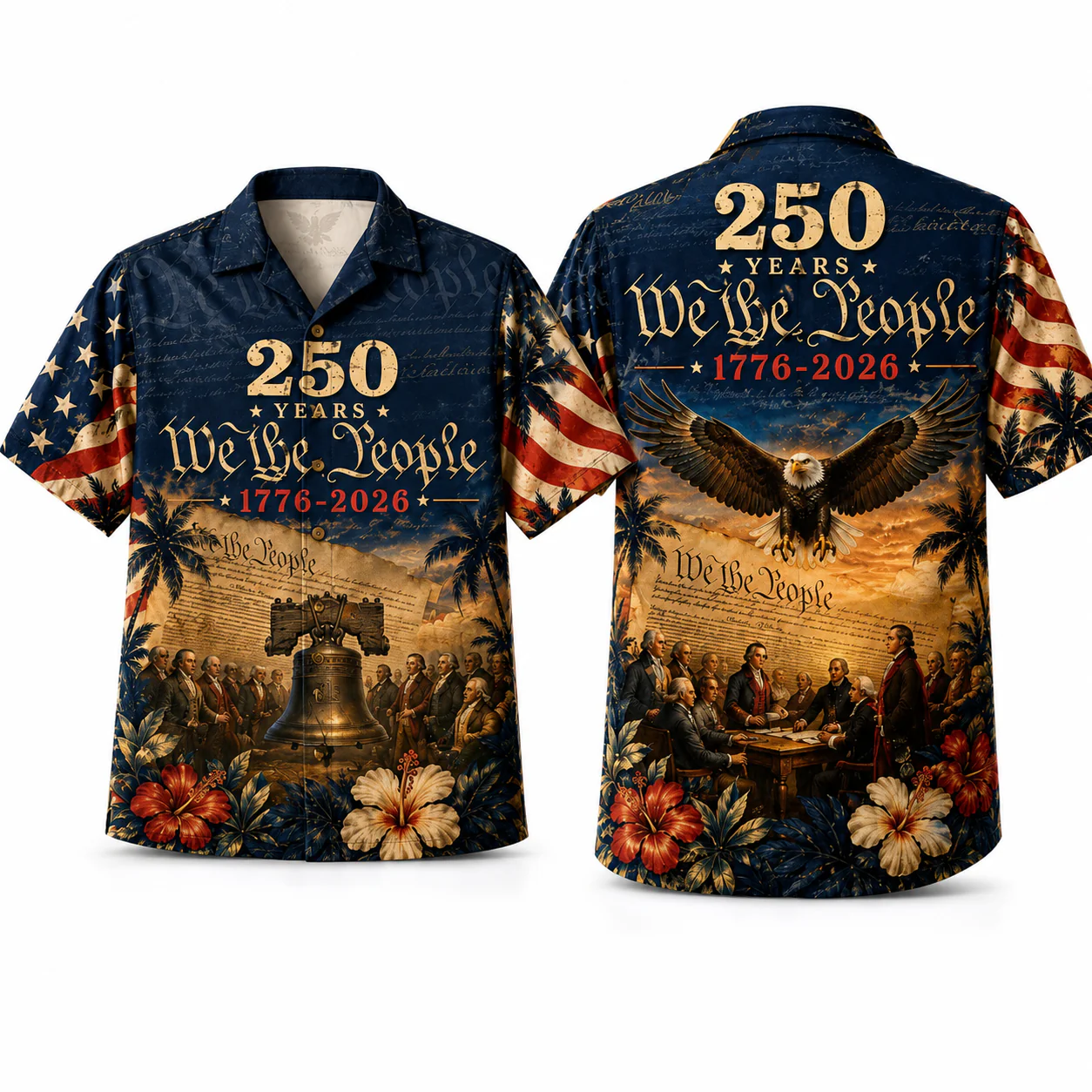 USA 250 Years Of Freedom We The People - Personalized Hawaiian Shirt - Gift For Men, Patriots - Image 4