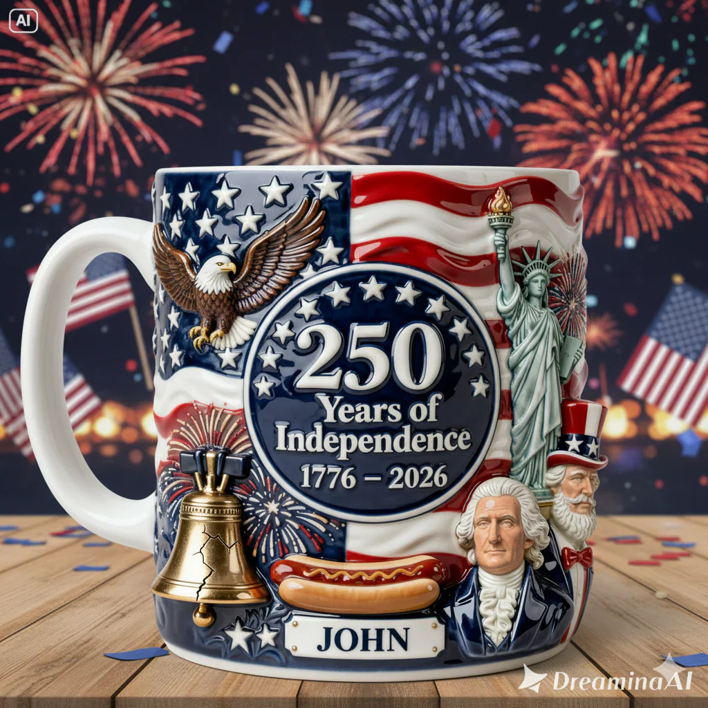 USA 250 Years Of Independence - Personalized Mug - Gift For Patriots VD01 CU60617119