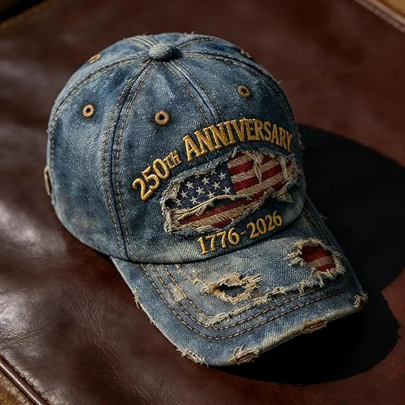 USA 250th Anniversary Liberty Bell Eagle - Personalized Classic Cap - Gift For Him - Image 4