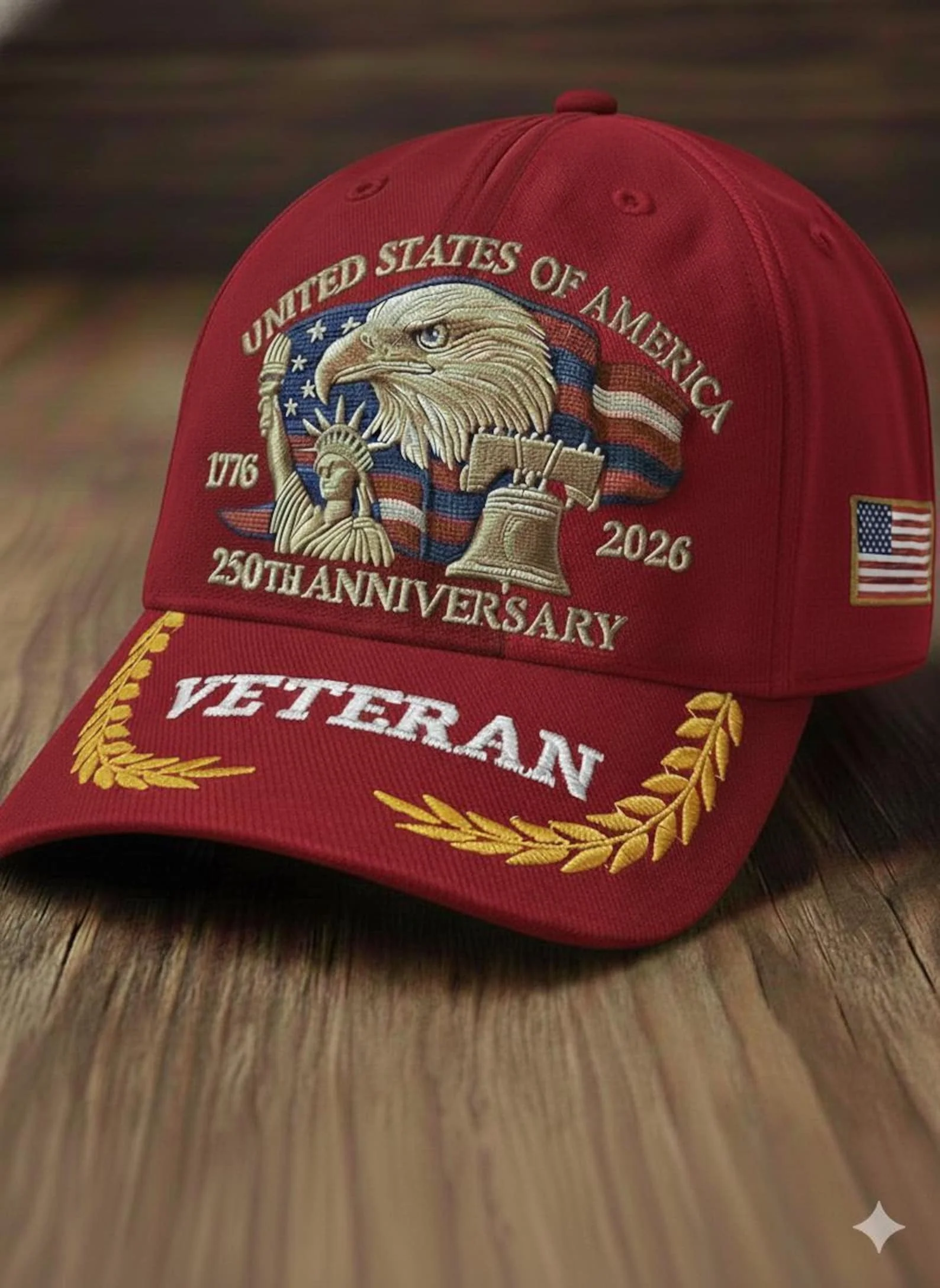 USA 250th Anniversary Veteran - Classic Cap - Gift For Patriots, Veterans - Image 3