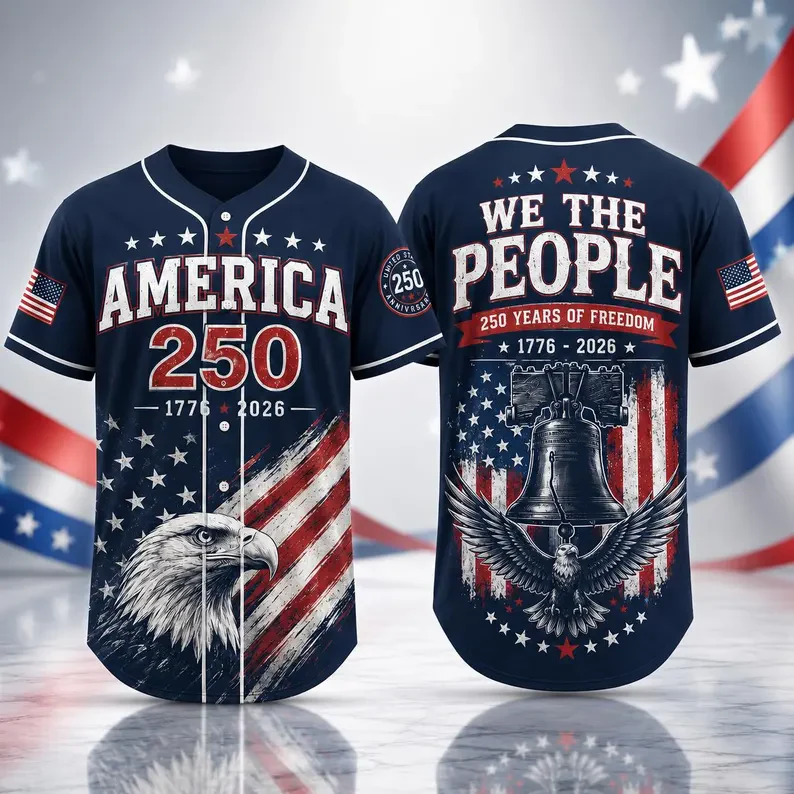 USA 250th Anniversary We The People Bald Eagle - Baseball Jersey - Gift For Patriots