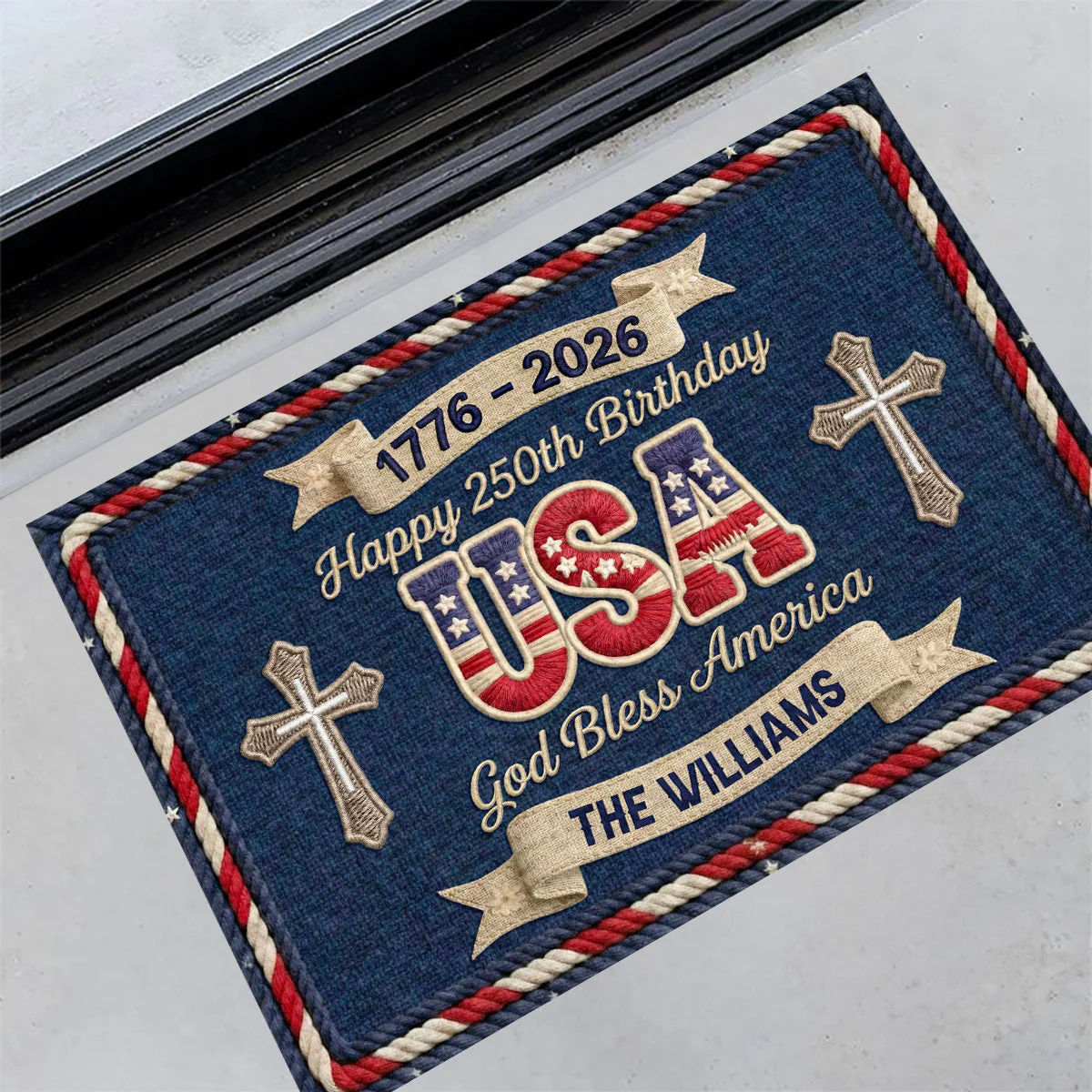 Usa 250th Birthday  Personalized Doormat - Image 4