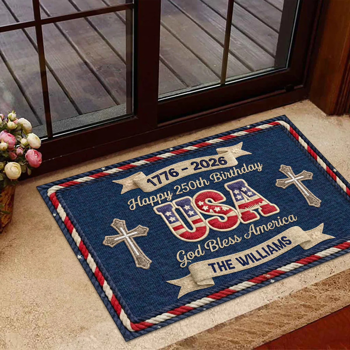 Usa 250th Birthday  Personalized Doormat - Image 5