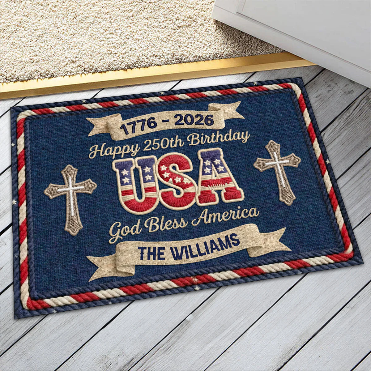 Usa 250th Birthday  Personalized Doormat - Image 6