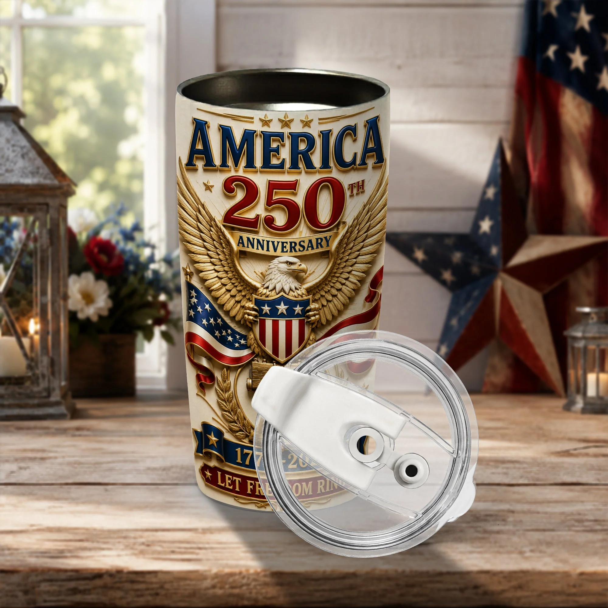 USA 250th Fireworks Patriotic America Celebration - Tumbler - Gift For Patriots - Image 2