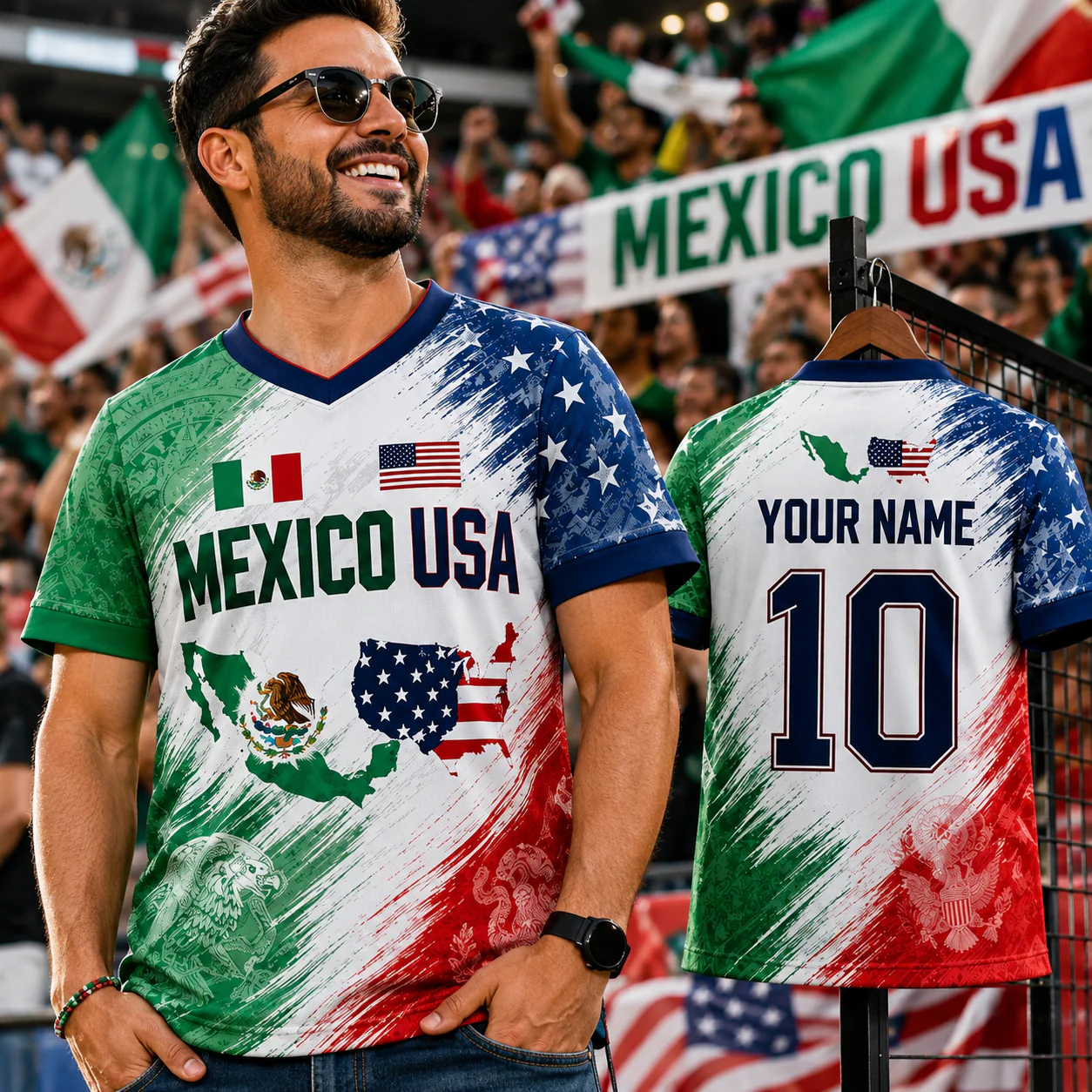USA And Mexico Global Soccer Tournament 2026 - Personalized Soccer Jersey - Birthday Gifts For Football Lovers, Sports Fans, Sports Lovers - Image 4