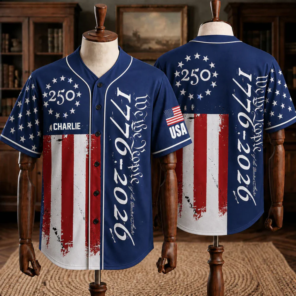 USA Eagle America Shield Black - Baseball Jersey - Patriotic Gift For Him