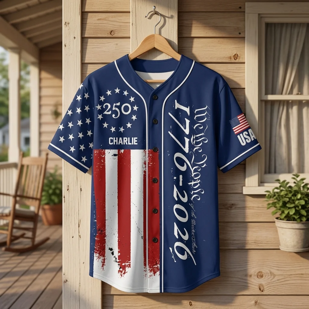 USA Eagle America Shield Black - Baseball Jersey - Patriotic Gift For Him - Image 2